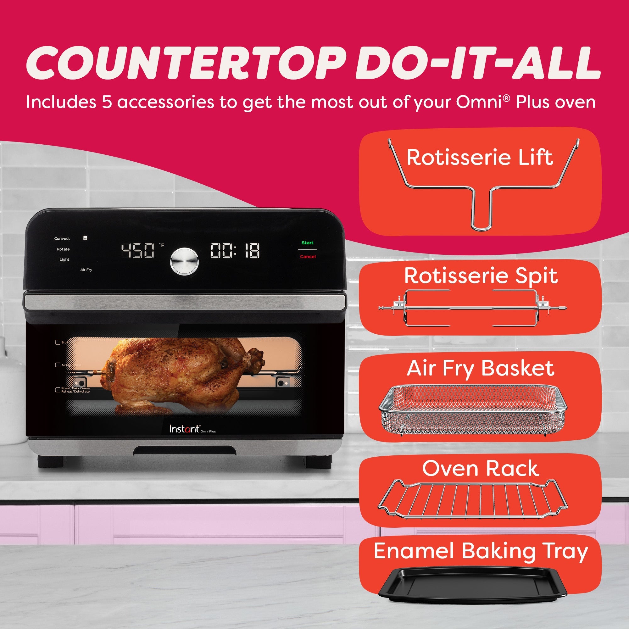 Instant Pot Instant Pot? Omni? Plus 18L 10-in-1 Air Fryer Toaster Oven - Image 4