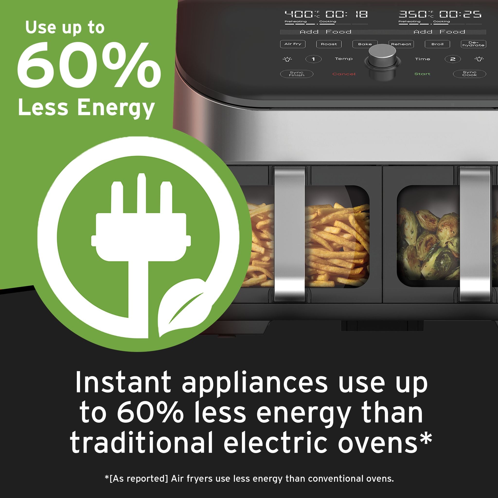 Instant Pot Vortex? Plus Dual 8QT Stainless Steel Air Fryer with ClearCook - Image 4