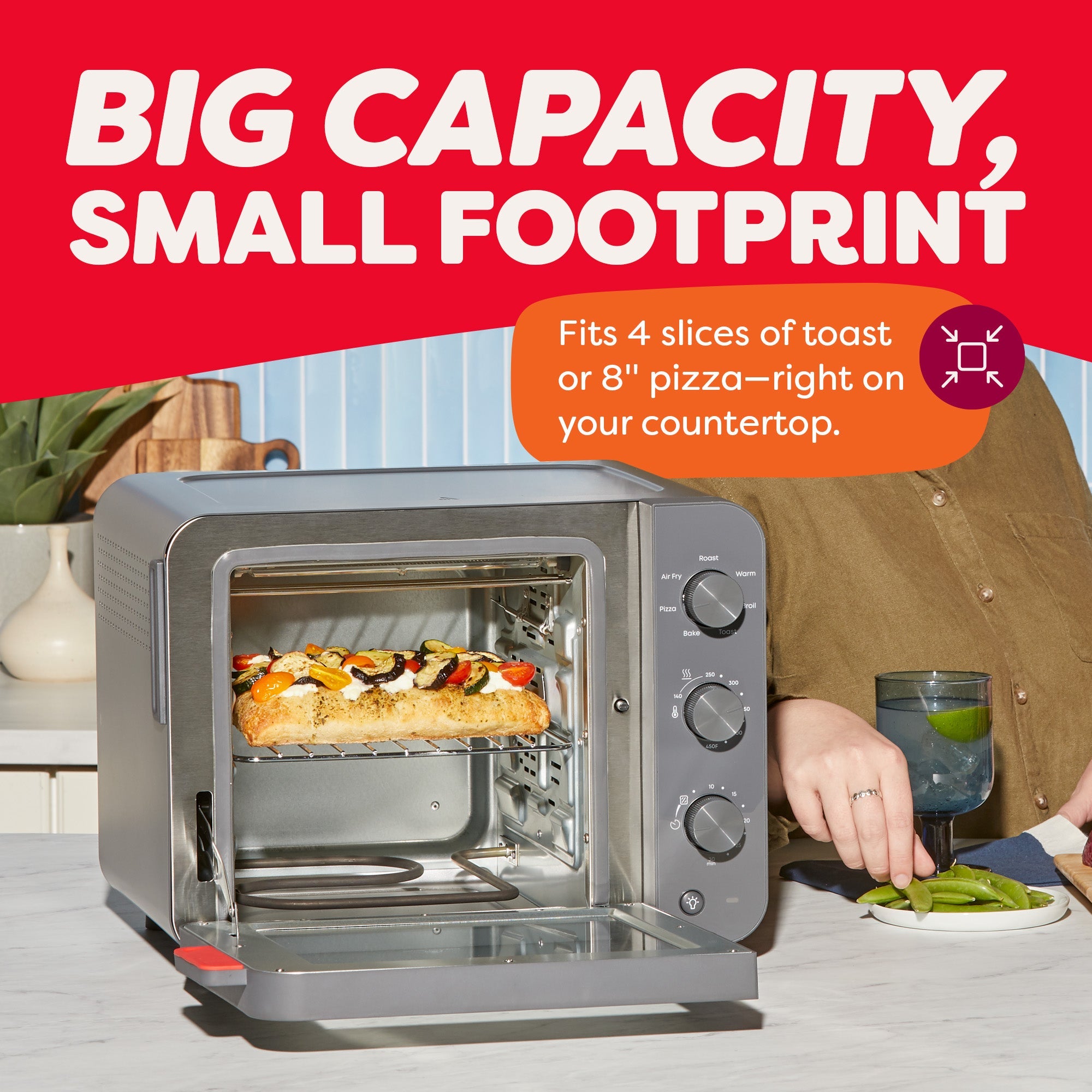 Instant Pot 4-Slice InstantHeat? Mini Air Fryer Toaster Oven, Truffle - Image 4