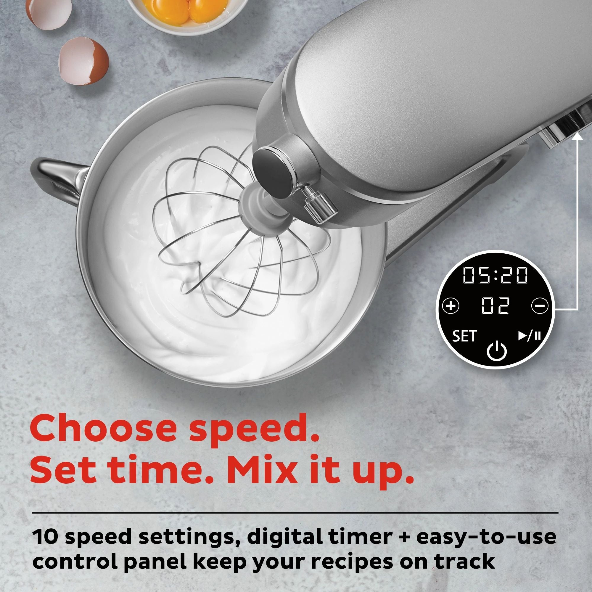 Instant Pot 7.4QT Stand Mixer Pro Series, Silver - Image 3