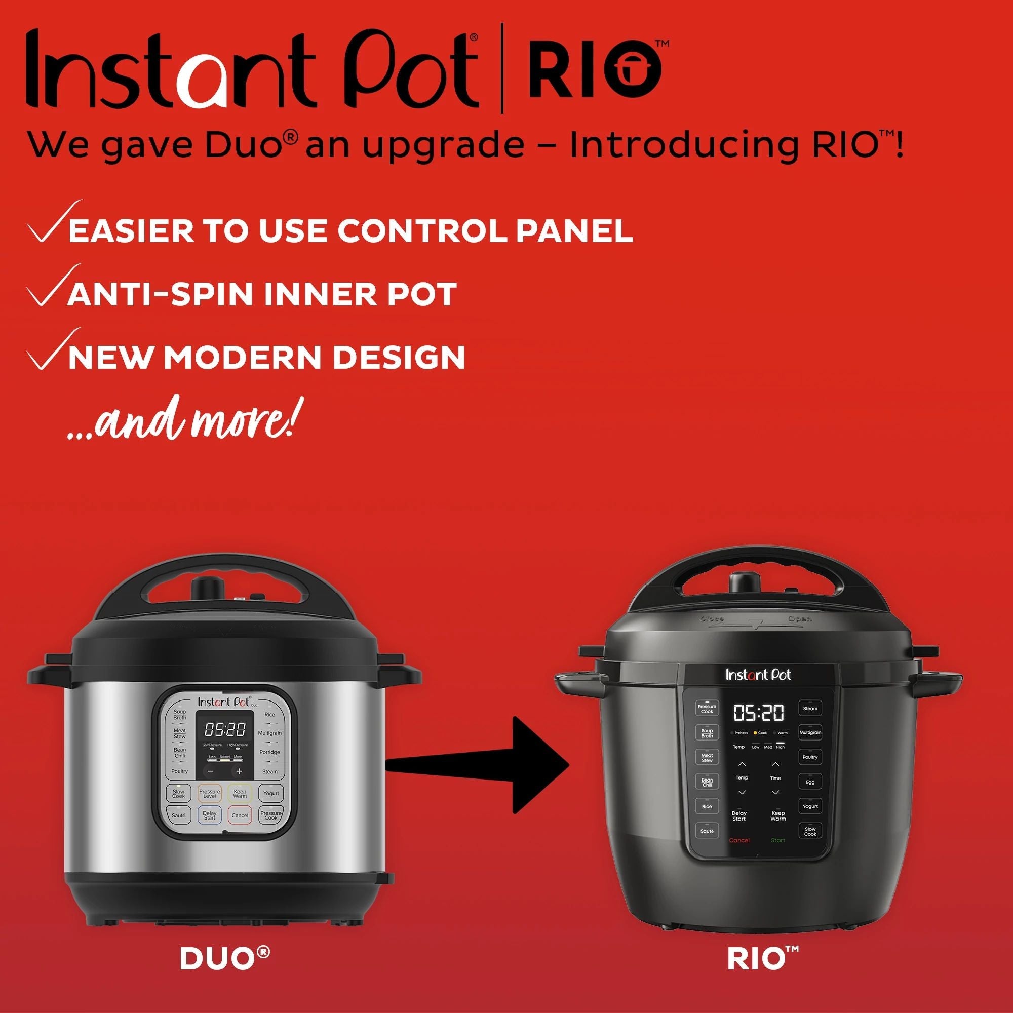 Instant Pot 6QT RIO? 7-in-1 Multi-Cooker, Black - Image 2