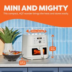 Alternative view of 4QT VORTEX® Mini Air Fryer, Sea Salt