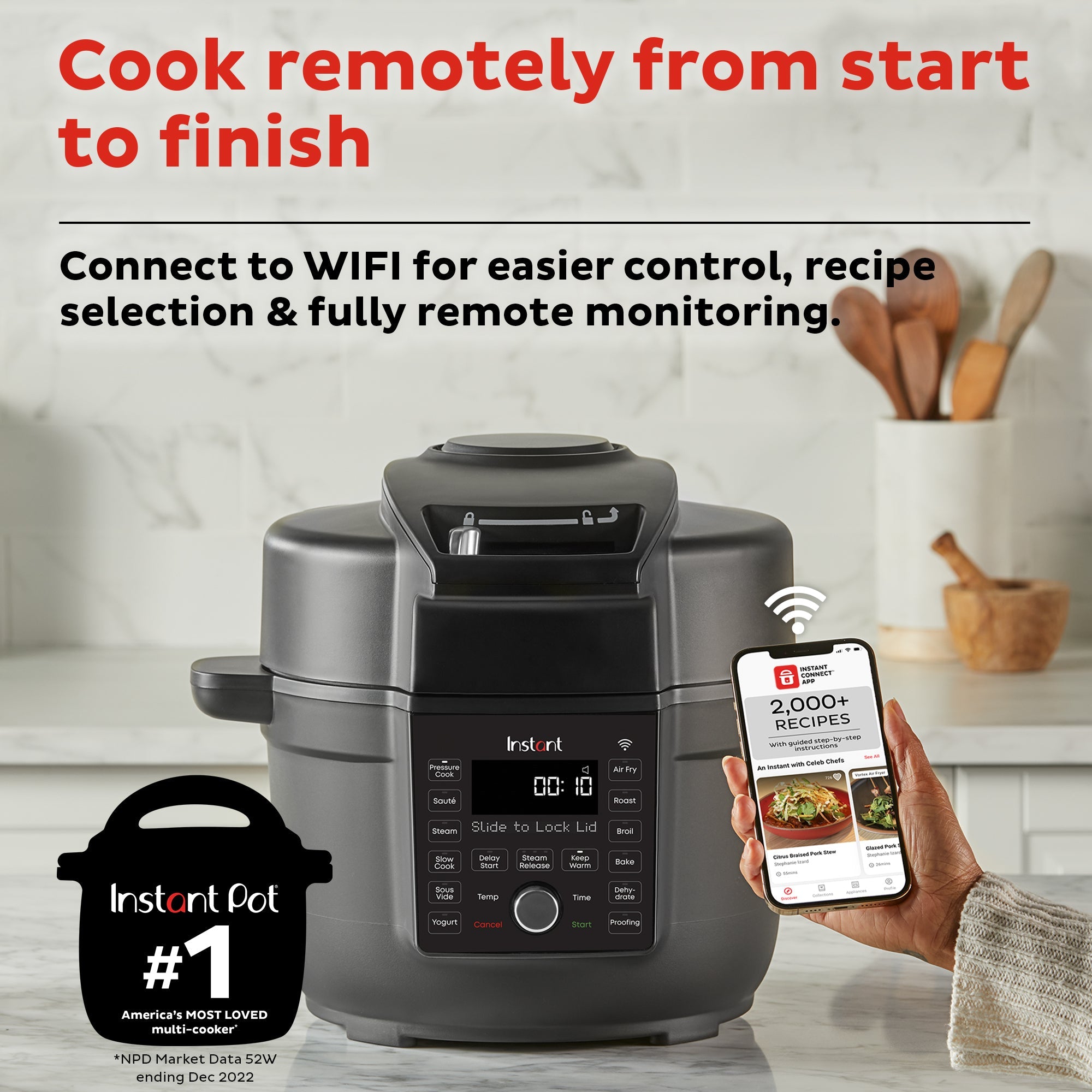 Instant Pot Duo? Crisp? 6.5QT with Ultimate Lid Smart Multi-Cooker and Air Fryer - Image 2