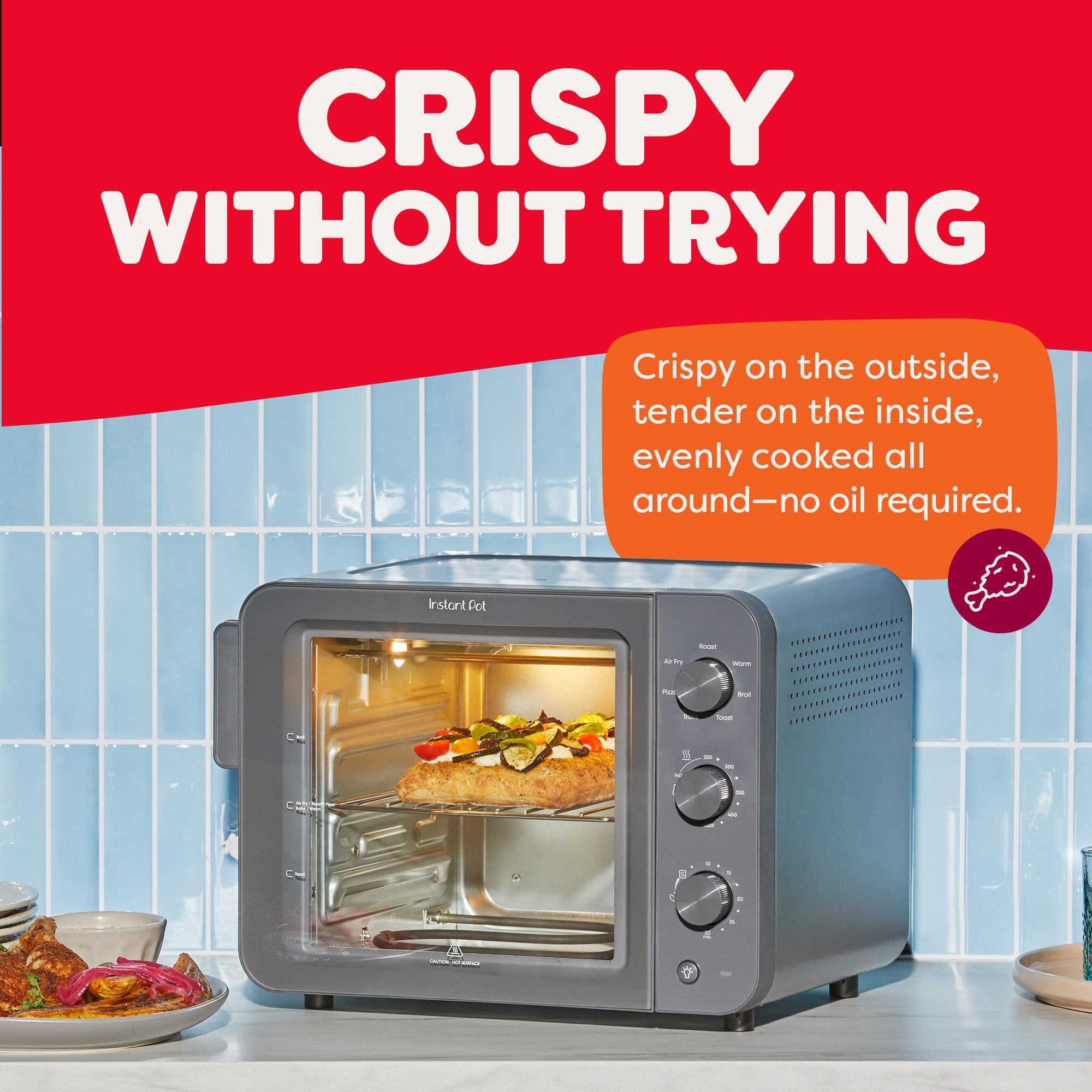 Instant Pot 4-Slice InstantHeat? Mini Air Fryer Toaster Oven, Truffle - Image 6