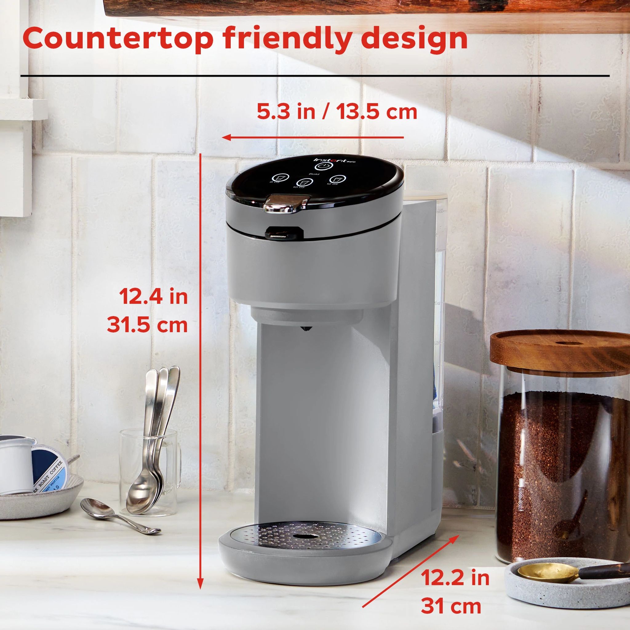 Instant Pot Solo? Single Serve Coffee Maker, Gray - Image 9