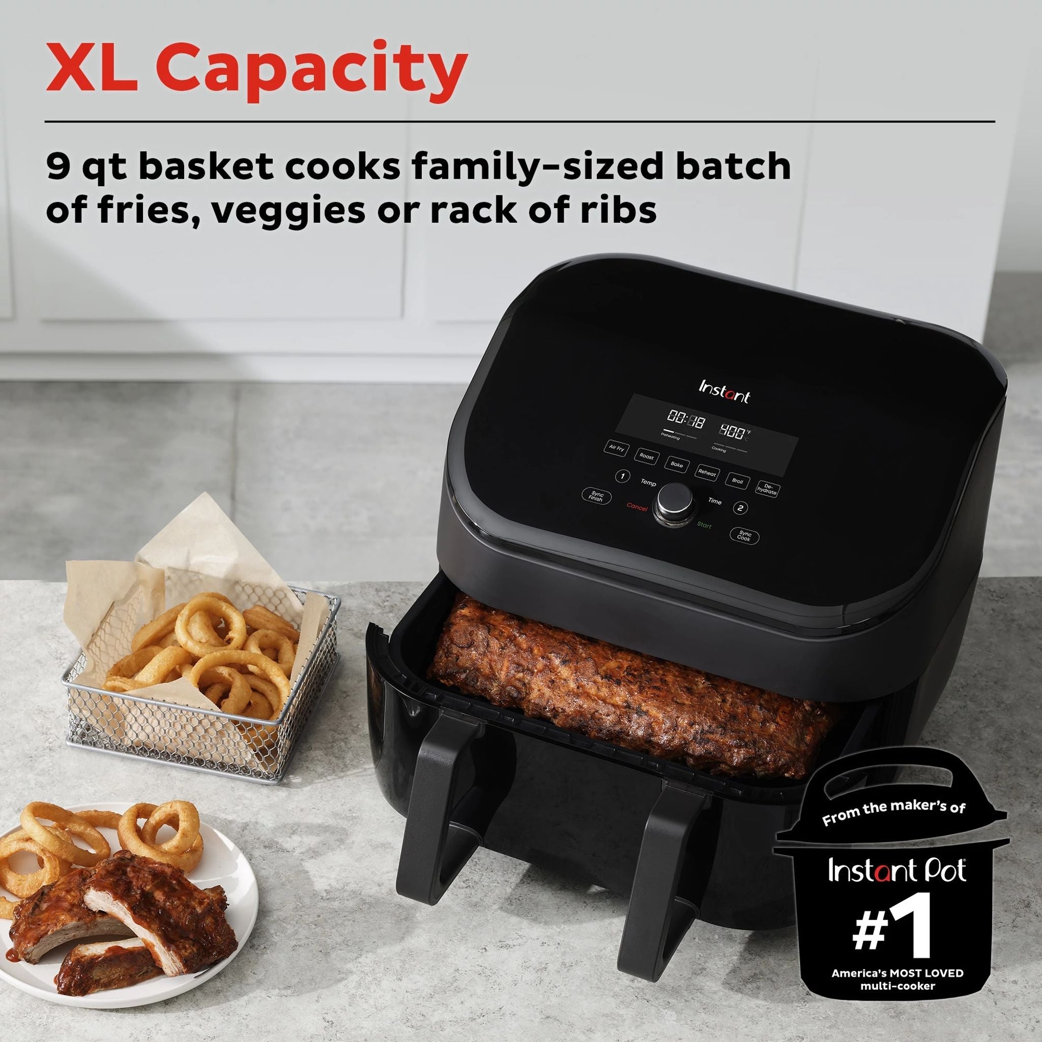 Instant Pot 9QT VORTEX? Air Fryer with VersaZone? Technology - Image 2