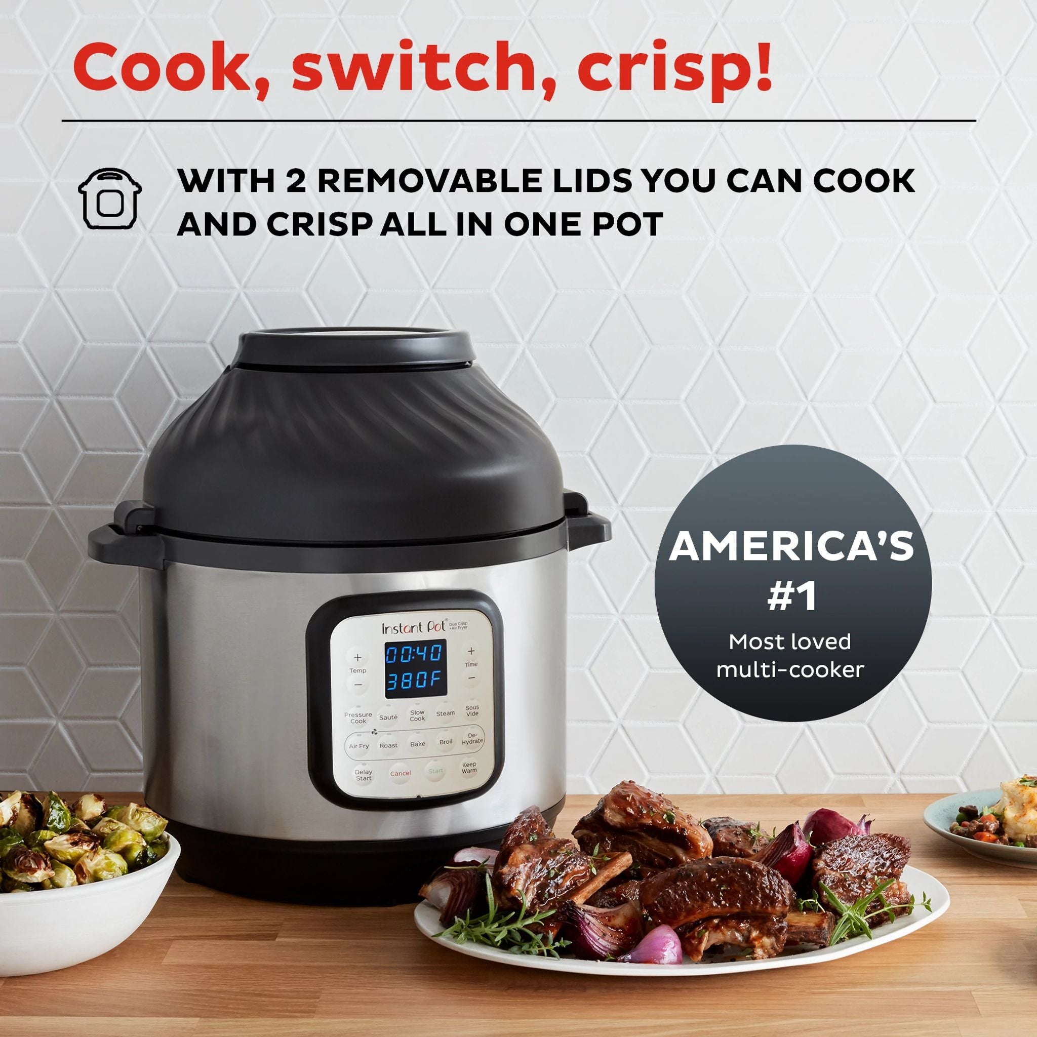 Instant Pot Duo? Crisp? + Air Fryer 6QT Multi-Use Pressure Cooker - Image 2
