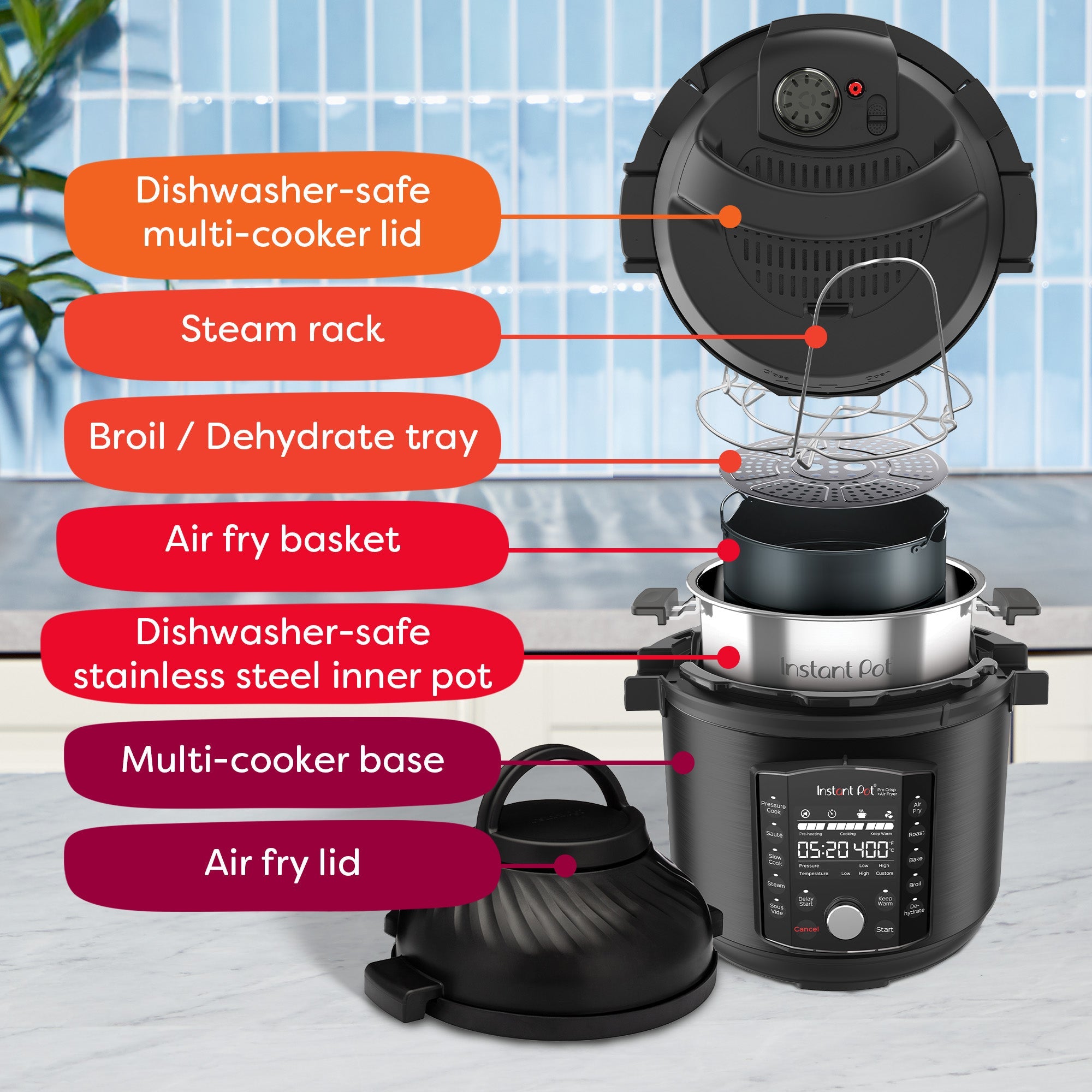 Instant Pot Pro? Crisp & Air Fryer 8QT Multi-Use Pressure Cooker and Air Fryer - Image 4