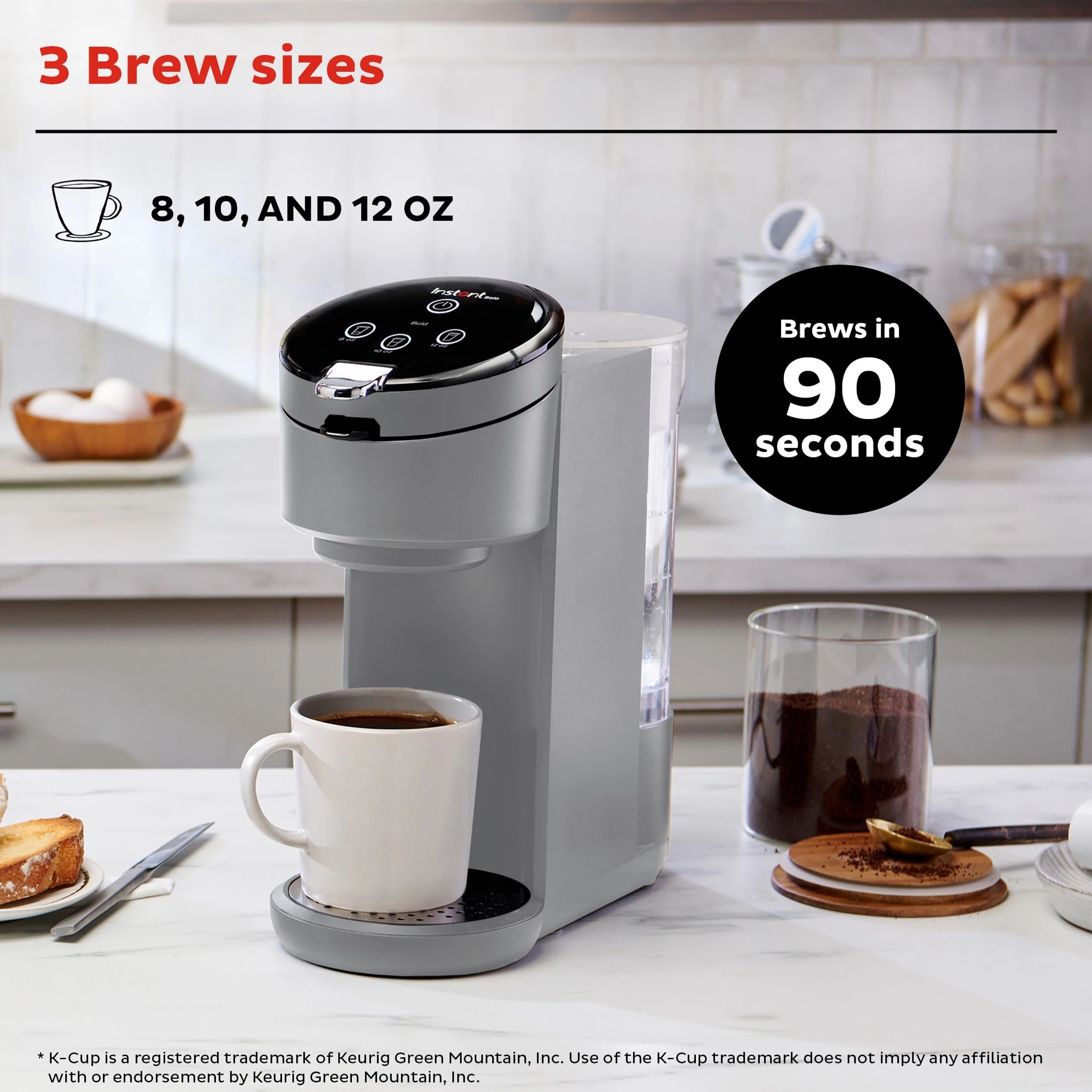 Instant Pot Solo? Single Serve Coffee Maker, Gray - Image 7