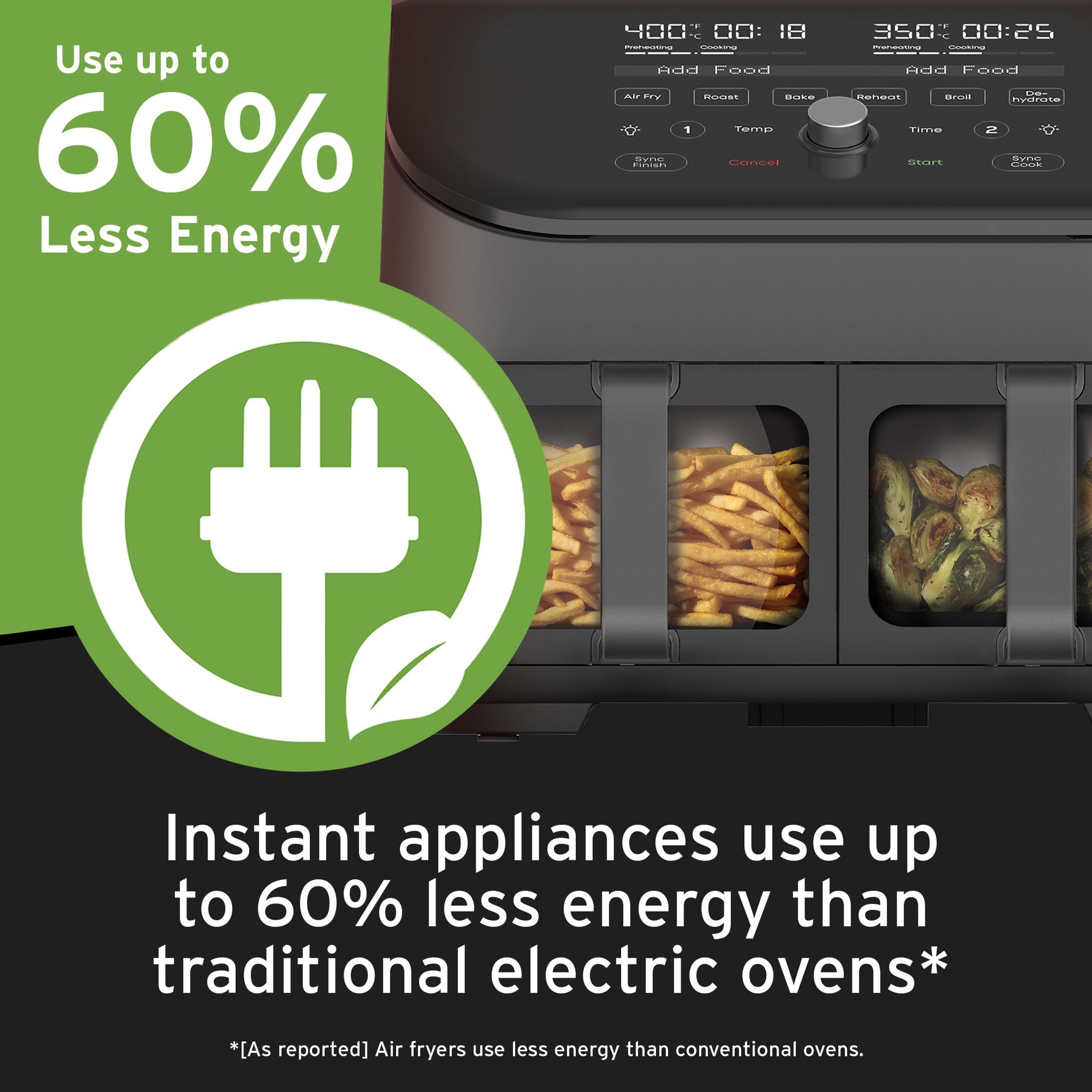 Instant Pot Vortex? Plus Dual Black 8QT Air Fryer with ClearCook - Image 3