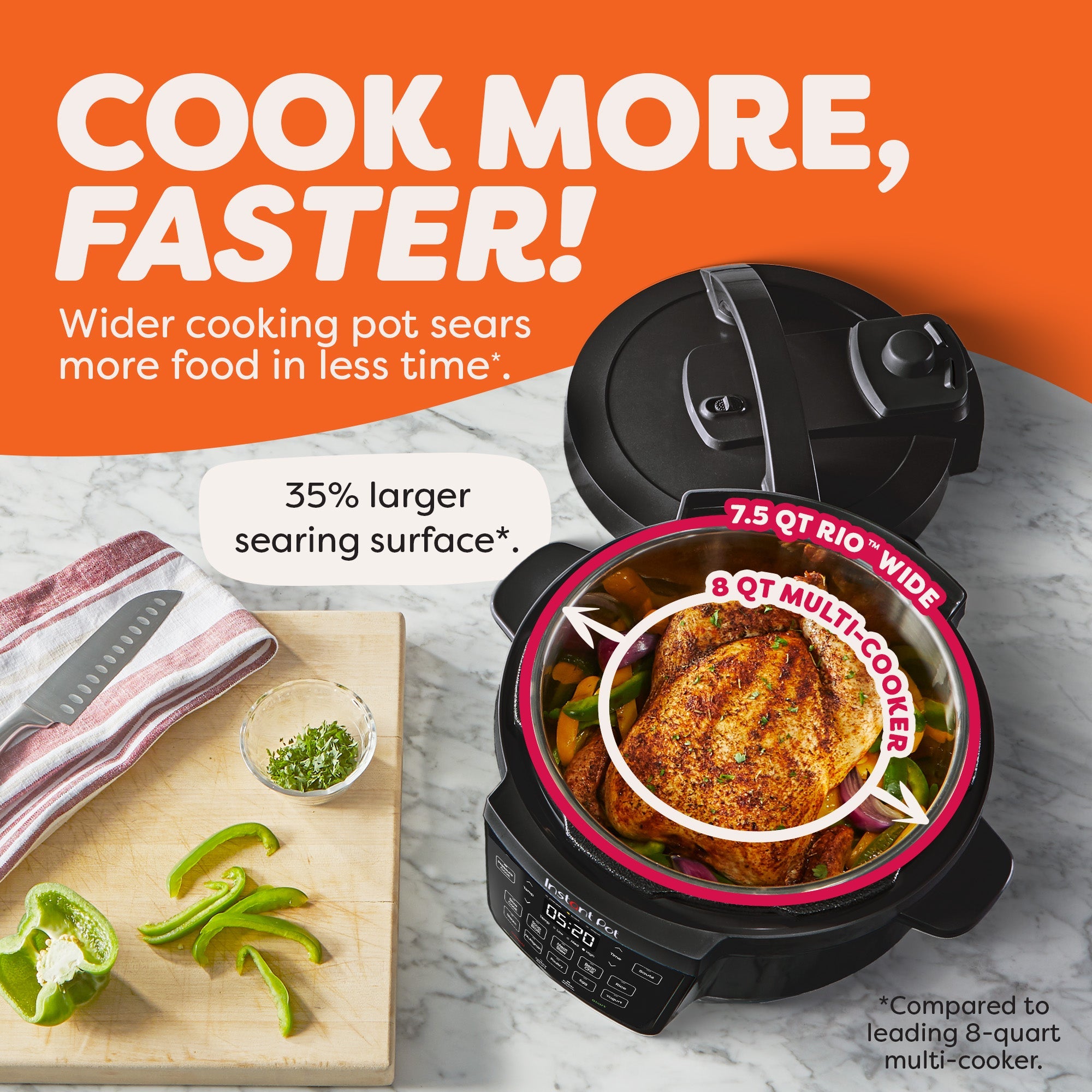 Instant Pot RIO? 7.5 Quart Wide Multi-Cooker - Image 3