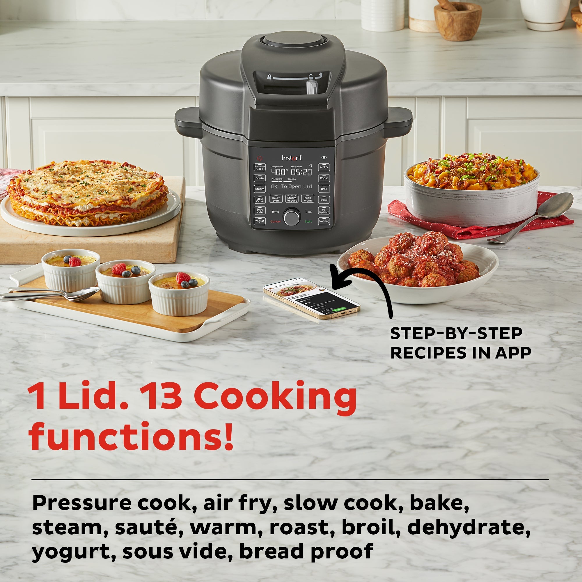 Instant Pot Duo? Crisp? 6.5QT with Ultimate Lid Smart Multi-Cooker and Air Fryer - Image 4