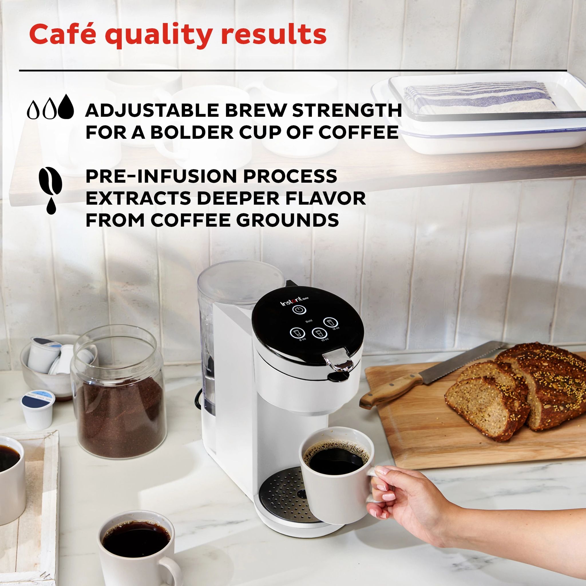 Instant Pot Solo? Single Serve Coffee Maker, White - Image 4